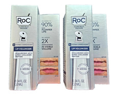 LOT OF 2 RoC Derm Correction LIP VOLUMIZER 0.34 Fl Oz 10ml damaged box 