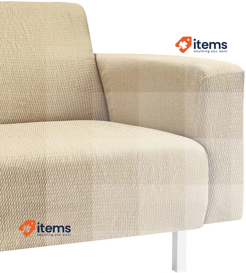 Martina Home Housse De Canapé 3 Places Beige Tunisie Tissu 220 Cm 170 - Photo 2/4