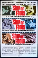 SHIP OF FOOLS 1965 Vivien Leigh, Simone Signoret, Jose Ferrer US 1-SHEET POSTER