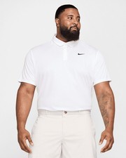  80 Nike Tour Dri-FIT Jacquard White Golf Men's Polo Size 2XL FZ7475-100 NWT