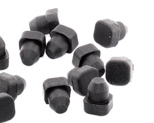 1/2" Square  3/8" Stem Silicone Rubber Push-In Panel Bumpers for Fixtures Frames