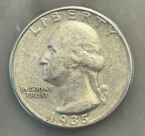 1935-P Washington Quarter - VG - Very Good - 90% Silver