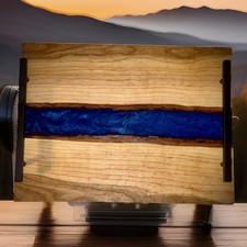 Servizio Tavola/Carruteria Fiume Epossidico Personalizzazione Gratuita! Noce, ciliegio, acero