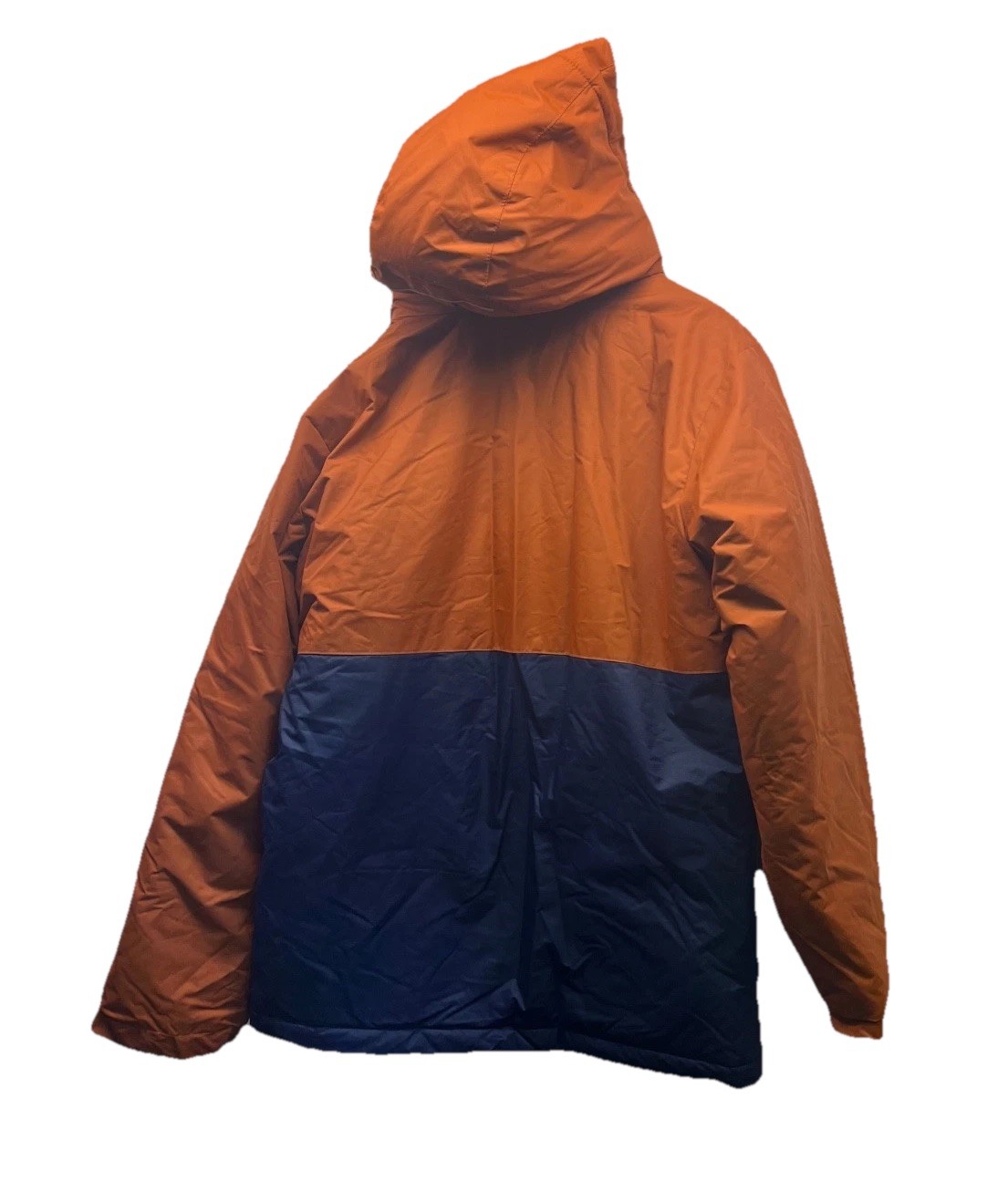 Columbia Boys Orange & Navy Lined Jacket Coat W Zipper Pockets Sz Large 14/16 image 2