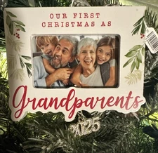 2025 Hallmark Best Grandparents Picture Frame 1st Christmas Tree Ornament w Tag