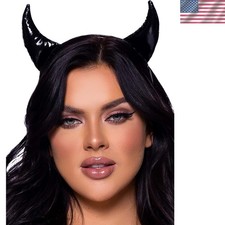 Red Glossy Devil Horns Headband - Perfect Costume Accessory for Women  Teens
