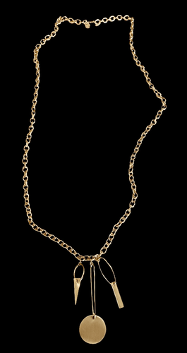 Marlyn Schiff Geometric Necklace Gold - Picture 2 of 6