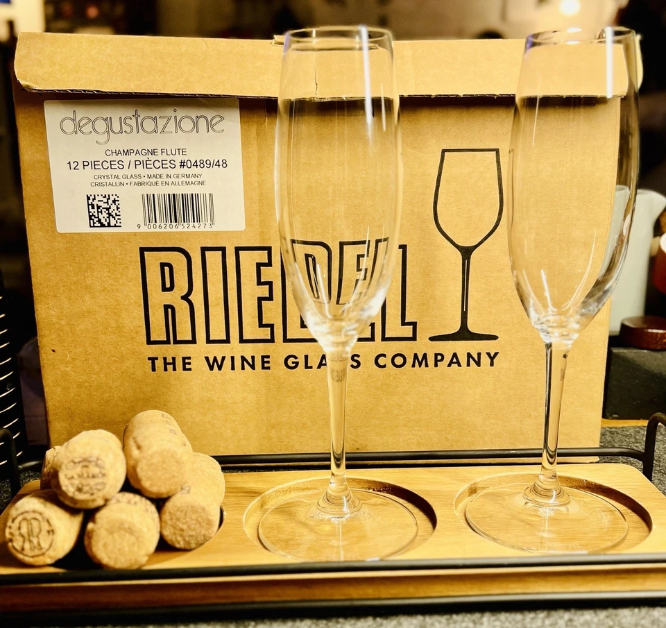 Riedel Degustazione Champagne Flute Sheer Rim 7oz 12 Pack Case New In Box - Image 3 of 4