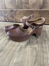 B.o.c. Born Natasha Brown Leather Platform Clogs Mule Sandal Boho Hippie - 8 M