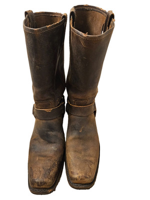 Women s Frye 12R Harness Boots 77300 Size 10 M Brown Leather Made In USA