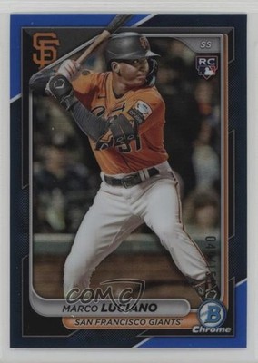 2024 Bowman Chrome Blue Refractor 49/150 Marco Luciano #43 Rookie RC 03cc