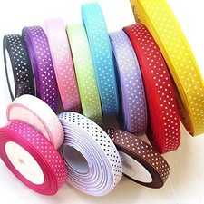 24 Yards 5/8" Dot Grosgrain Ribbon Total 12 Colors Mix Lots Bulk Multi-Color...