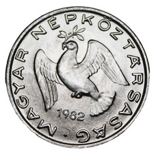 Hungary 10 Filler, 1982 Gem Unc~Dove On a Branch~Minted in Budapest~Free Ship