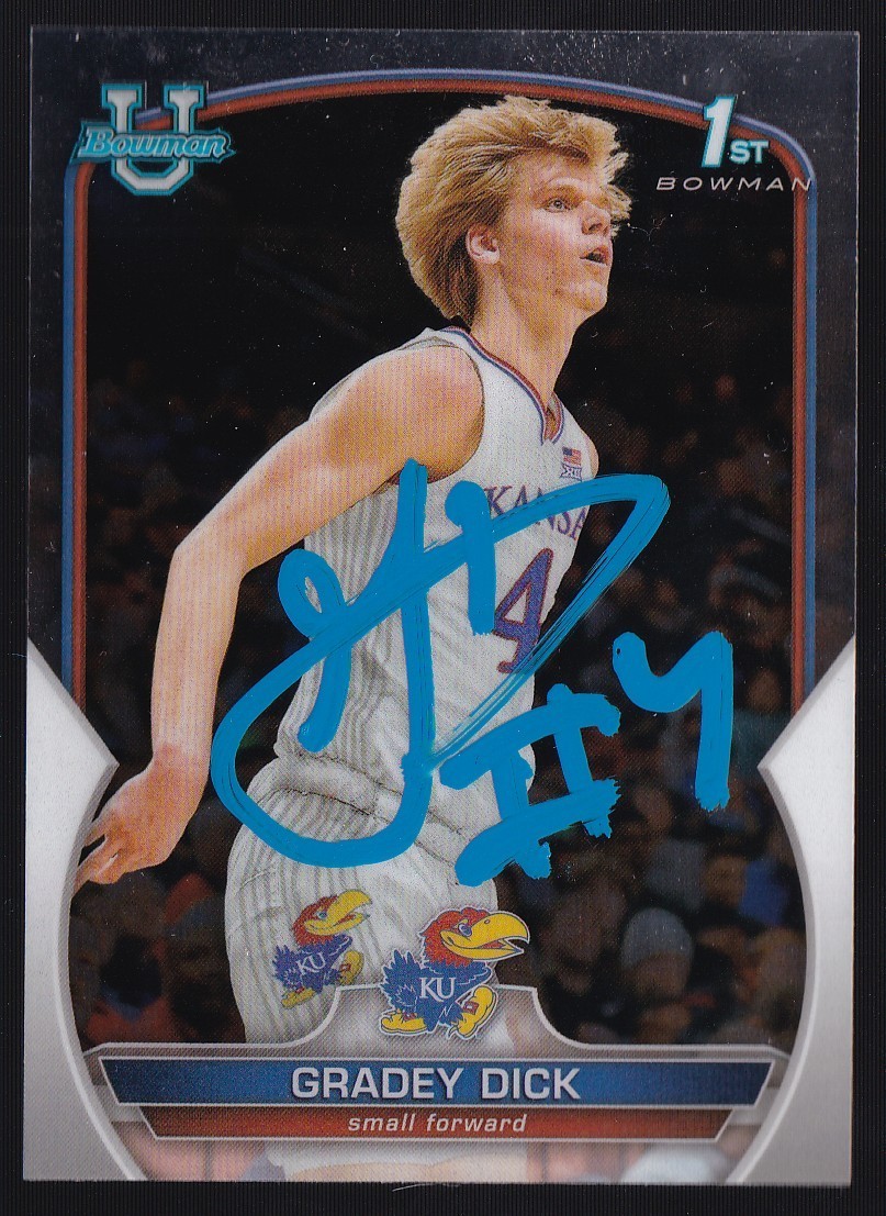 2022-23 Bowman Chrome University Basketball Gradey Dick #41 1st In Person Auto