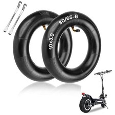2 Pcs 10x3in Electric Scooter Tires Inner Tubes - 80/65-6 Electric 2 Pcs Tube