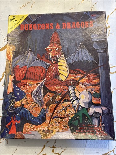 Dungeons & Dragons Basic Set 1001 TSR  3rd Print W/ DICE and B2 MODULE WORN BOX