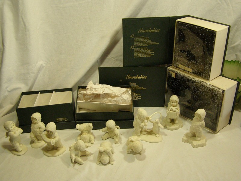 Dept 56 Snowbabies  Tumbling, Dancing in snow, Is that for me, Teach you a trick