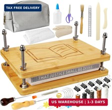 MeRGBWLife Book Binding Kit with Book Press, Complete Bookbinding Tools Set for