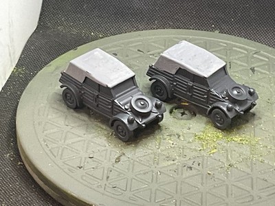 1/56 or 28mm Painted German Kublewagens x 2 (Field Grey)