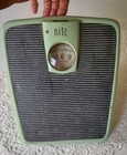 Mid century modern 1950s retro bathroom scales green Vintage