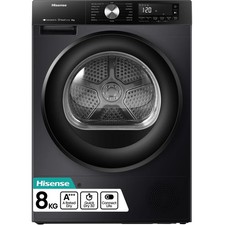 Hisense DH3S802BB3 - Black 8KG Heat Pump Tumble Dryer - A+++ Energy Rating