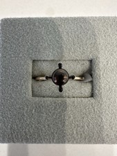 Astley Clarke Solid 14ct Rose Gold Peacock Pearl And Black Diamond Ring Size P/8