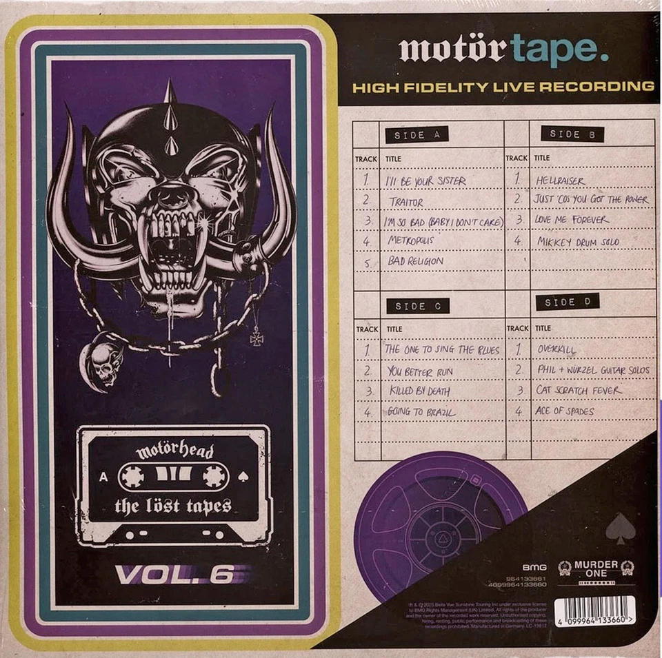 MOTORHEAD LP x Lost Tapes Vol.6 PURPLE VINYL Live In Berlin 1992 BOX Set In sto - Image 3 of 4