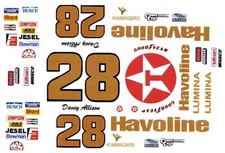  28 Davey Allison HAVOLINE Chevy 1/64th HO Scale Waterslide Decals