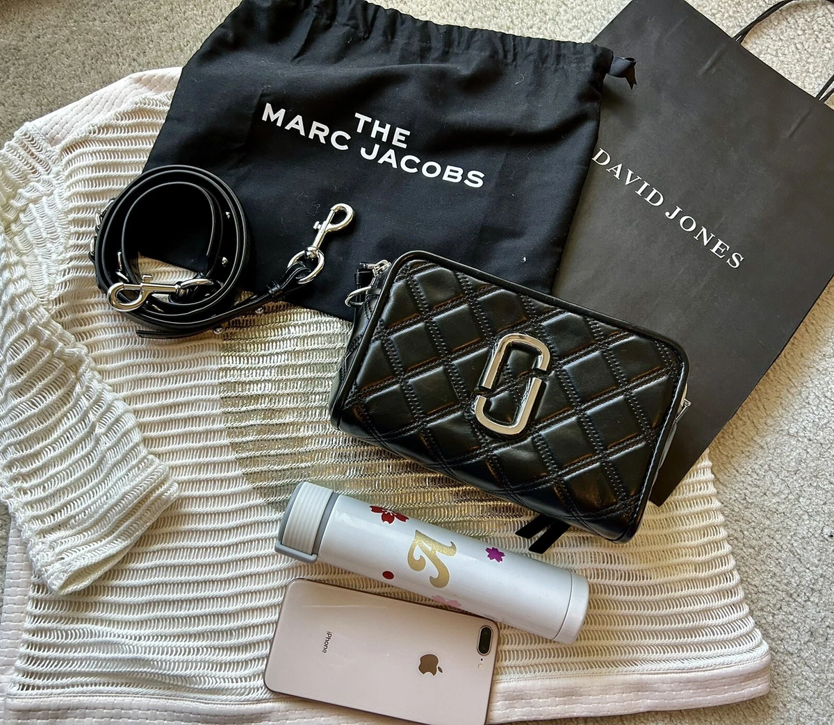 Pristine Marc Jacobs The Softshot 21 Quilted Crossbody Bag Sold