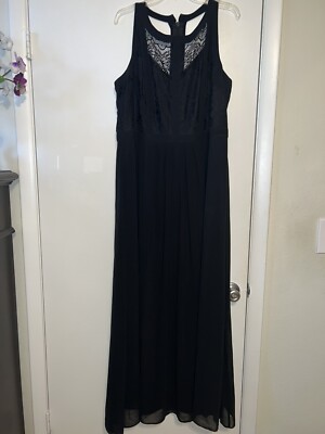 Womens City Chic Black Lace Halter Maxi Dress Plus Size 20 | eBay
