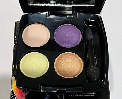 Avon True Color Eyeshadow Quad ELECTRIC PURPLE Q908 Nude Limeade Gold NOS - Picture 4 of 4