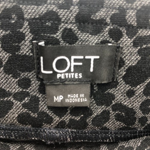 LOFT Womens Pull On Skinny Ankle Pants Size Medium Petite Gray Leopard Print - Picture 3 of 7
