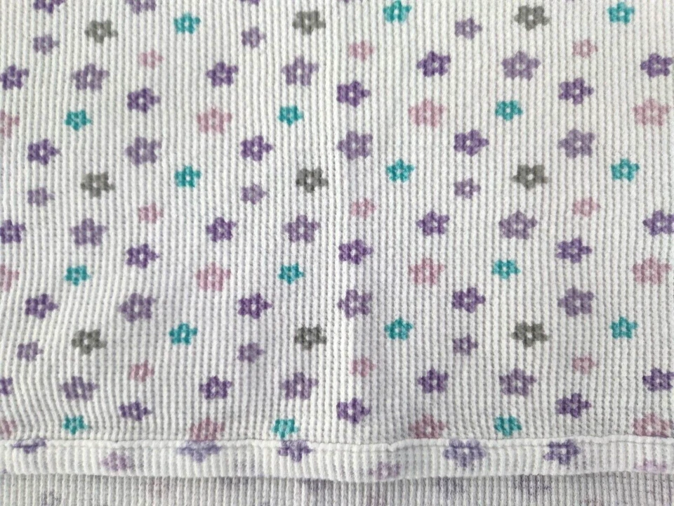 Manta térmica Koala bebé púrpura aguamarina gris flor gofre blanca niña Lovey Foto 3 de 3