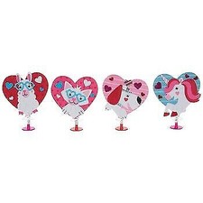 Valentines DIY Cards Jump-Up Characters Foam Hearts Craft Kit