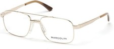 Marcolin Eyewear MA3005 032 Gold Aviator Eyeglasses Frame 57-17-145 MA 3005 RX