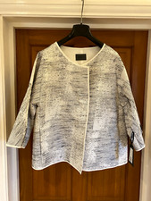 Oska Black & White 'nubia' Textured Jacket Size 2 Bnwt New