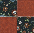 20 4 inch Rust Flowers Fabric Quilt Craft Squares Kit 100% Cotton osr3