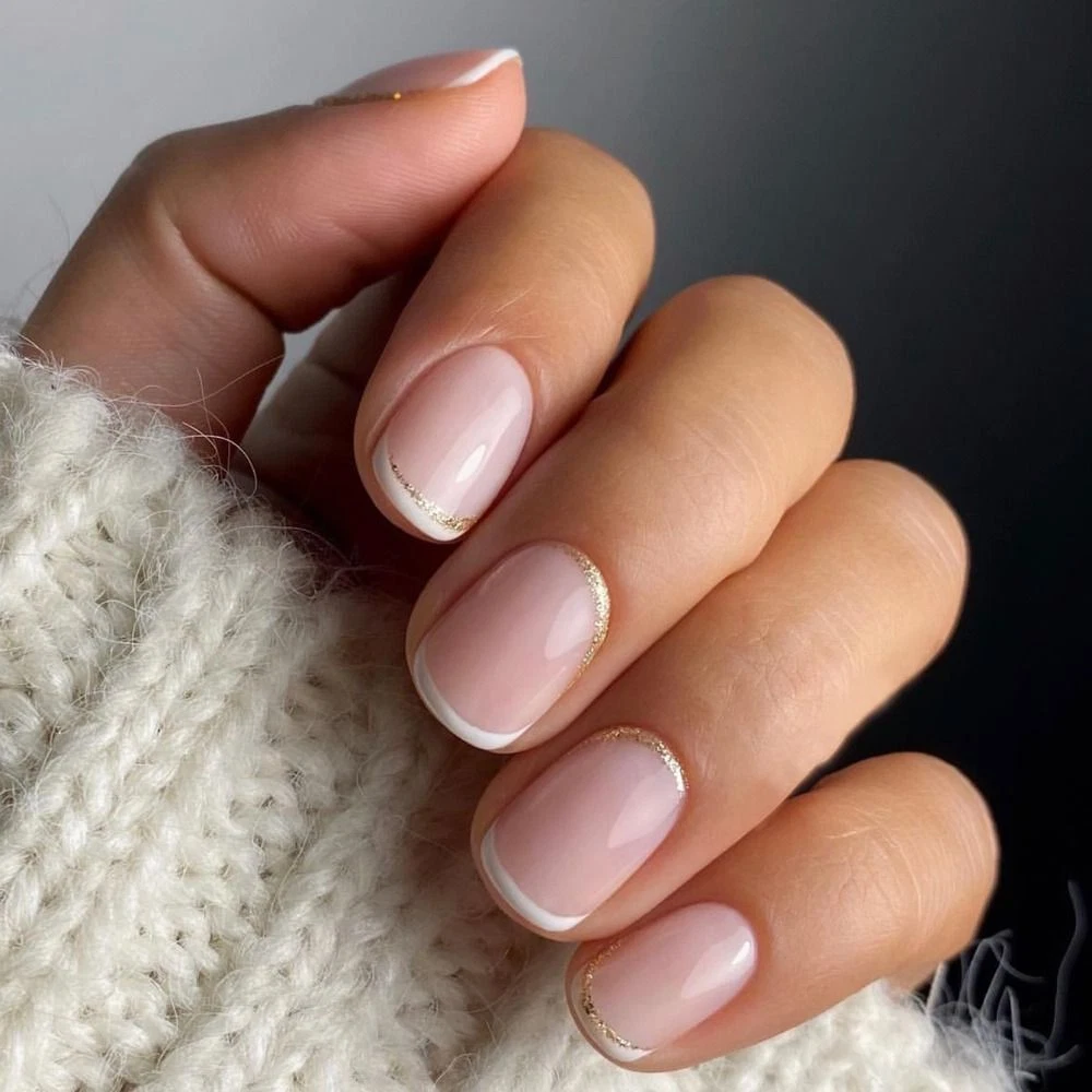 26 French Manicure Ideas | Summer French Tips Designs | White Nails & With  Color | Diagonal French