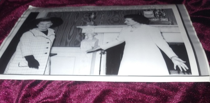 1968 Press Photo Lady Bird Johnson & Mamie Eisenhower at The White House