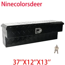 37''×12''×13''Aluminum Side Mount Pickup Truck Trunk Storage Tool Box w/Lock