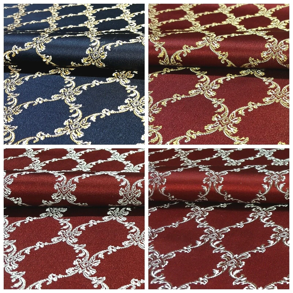 Jacquard Möbelstoff Dekostoff Gardinen Stoff Vorhang Satin Glanz Meterware Nr.63