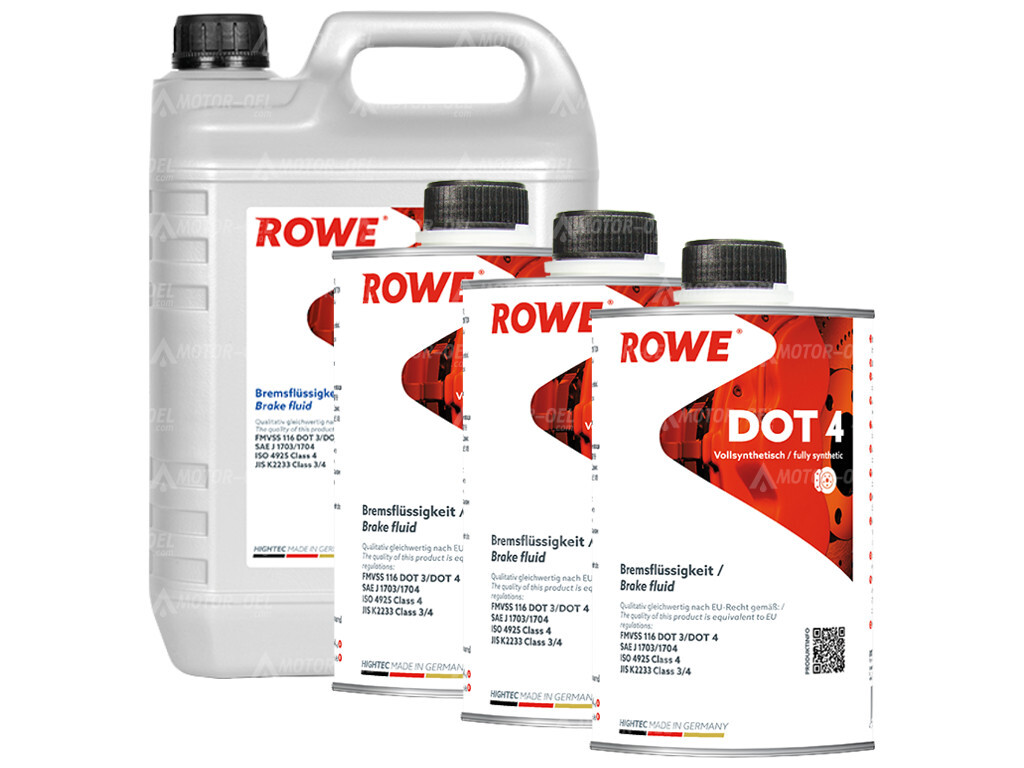 8 Liter (5L+3L) Rowe Hightec Dot 4 BremsflüSsigkeit Made In Germany-image