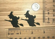 10 LITTLE WITCH cardstock paper die cut embellishments HALLOWEEN