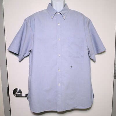 nanamica - Blue Short Sleeve Button-Up Casual Shirt w/ Pocket - Mens Large  