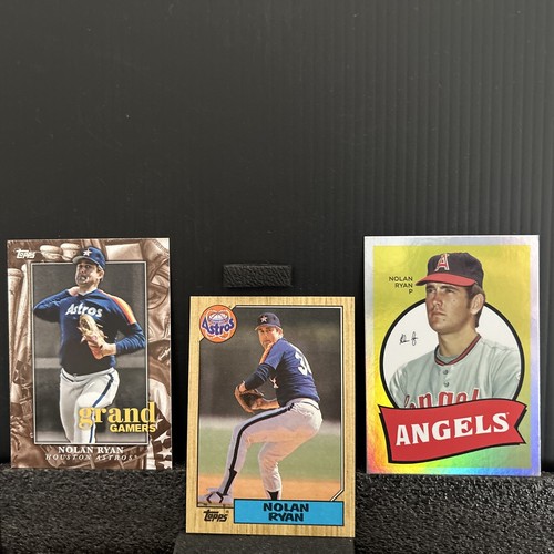 3 Card Lot NOLAN RYAN 1987 Topps 2023 Topps Archives 1969 Foil Grand Gamers - Picture 8 of 13