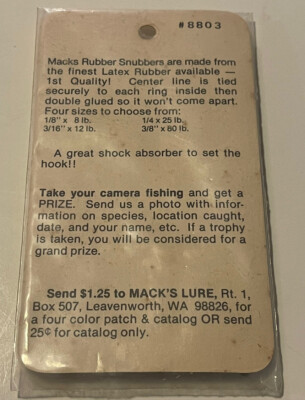 Mack's Lure Trolling Snubbers - 3/16" Shock Absorber For Landing Fish