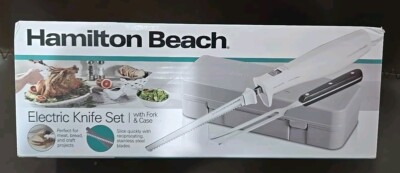 Hamilton Beach Electric Knife Set with Fork and Case 