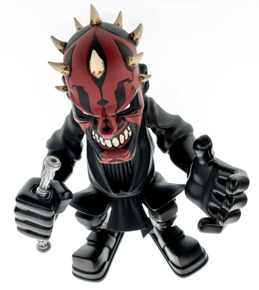 Figura de vinilo usada Lucasfilm 2008 Darth Maul Medicom dañada pero súper rara Foto 3 de 4