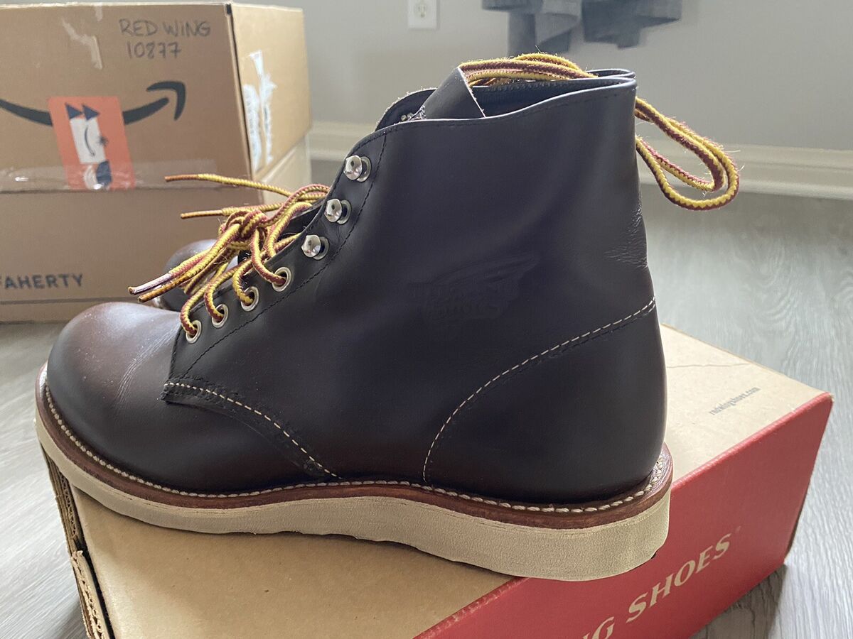 Red Wing 8134 Rough Toe Chocolate Chrome Leather Boots Sz Red Wing 8134 Rough Toe Chocolate Chrome Leather Boots Sz