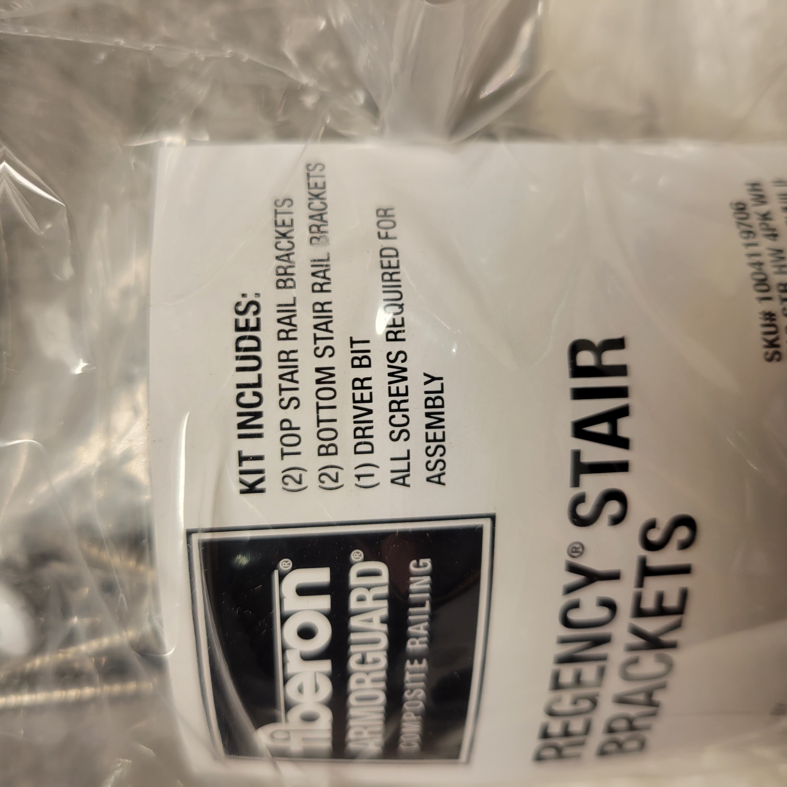 Fiberon Regency/Enclave Stair Rail Bracket Hardware Kit